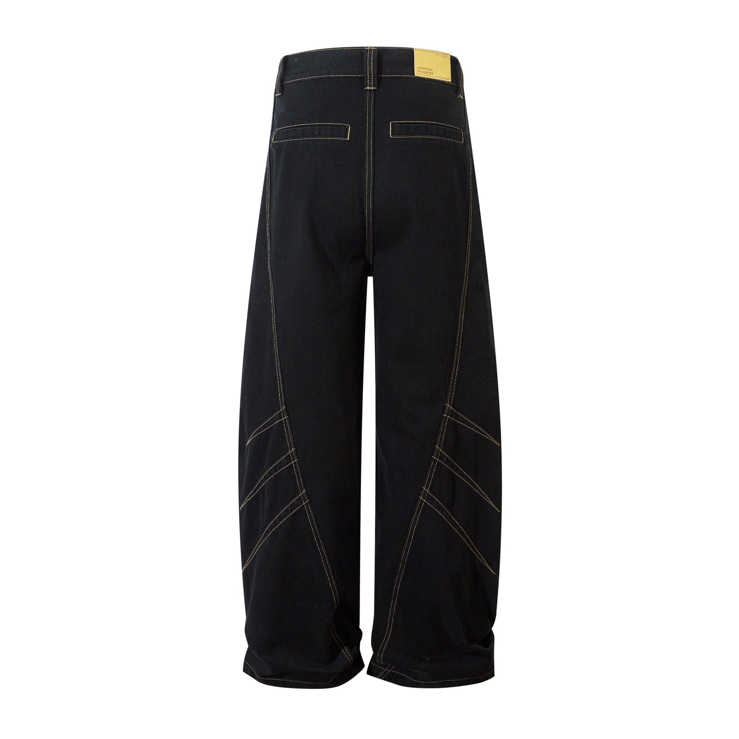 Geometric Stitch | Black Jeans - Luxuryurbanwear