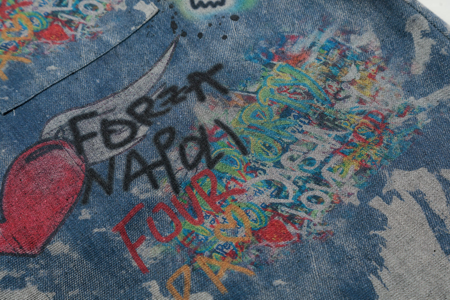 Vintage Graffiti | Denim Shirt - Luxuryurbanwear