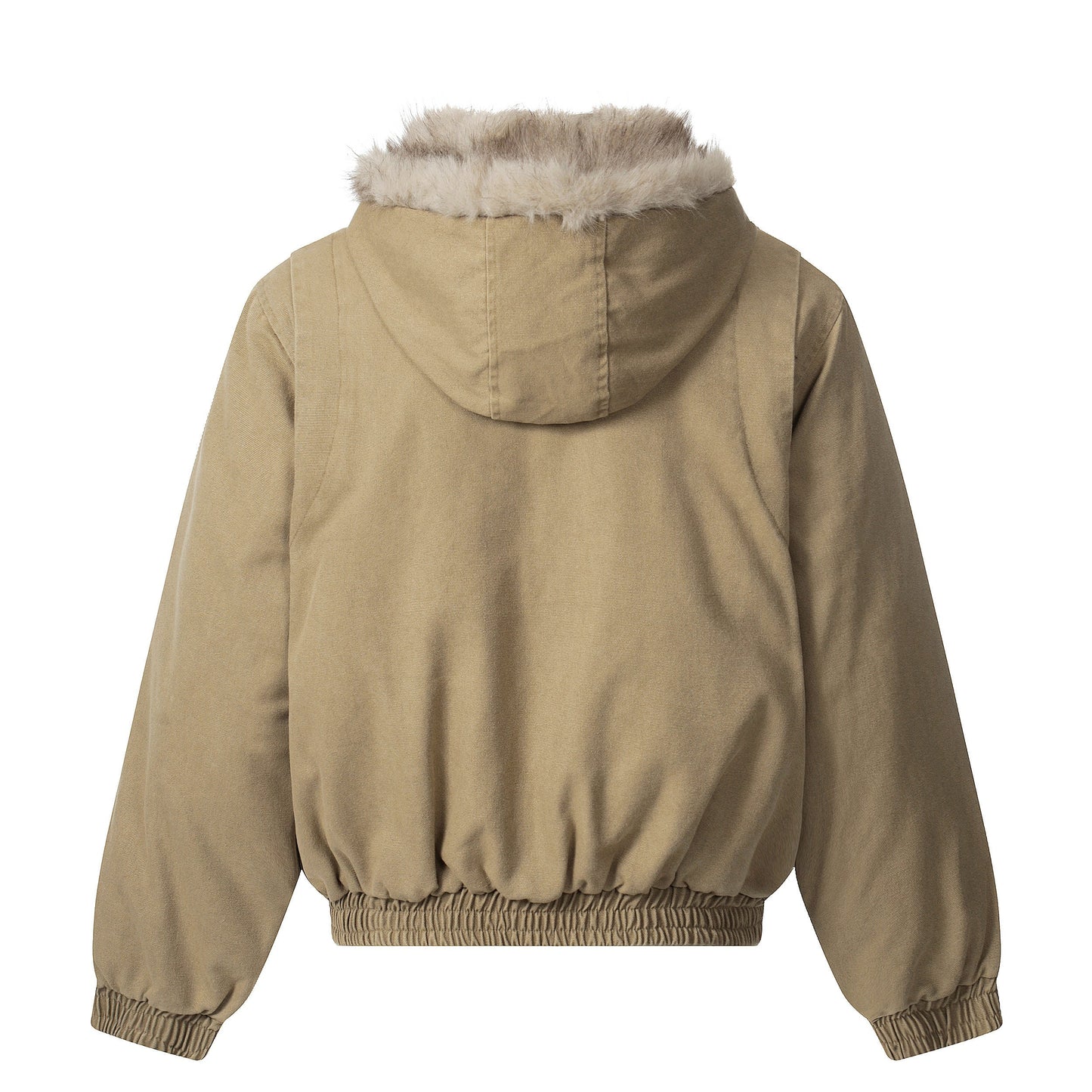 Denim Textured | Fur Streetwear Jacket - Luxuryurbanwear