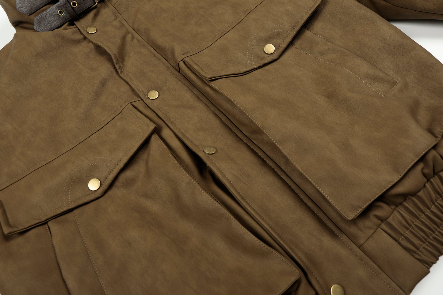 Vintage Pocket | Padded Suede Jacket - Luxuryurbanwear