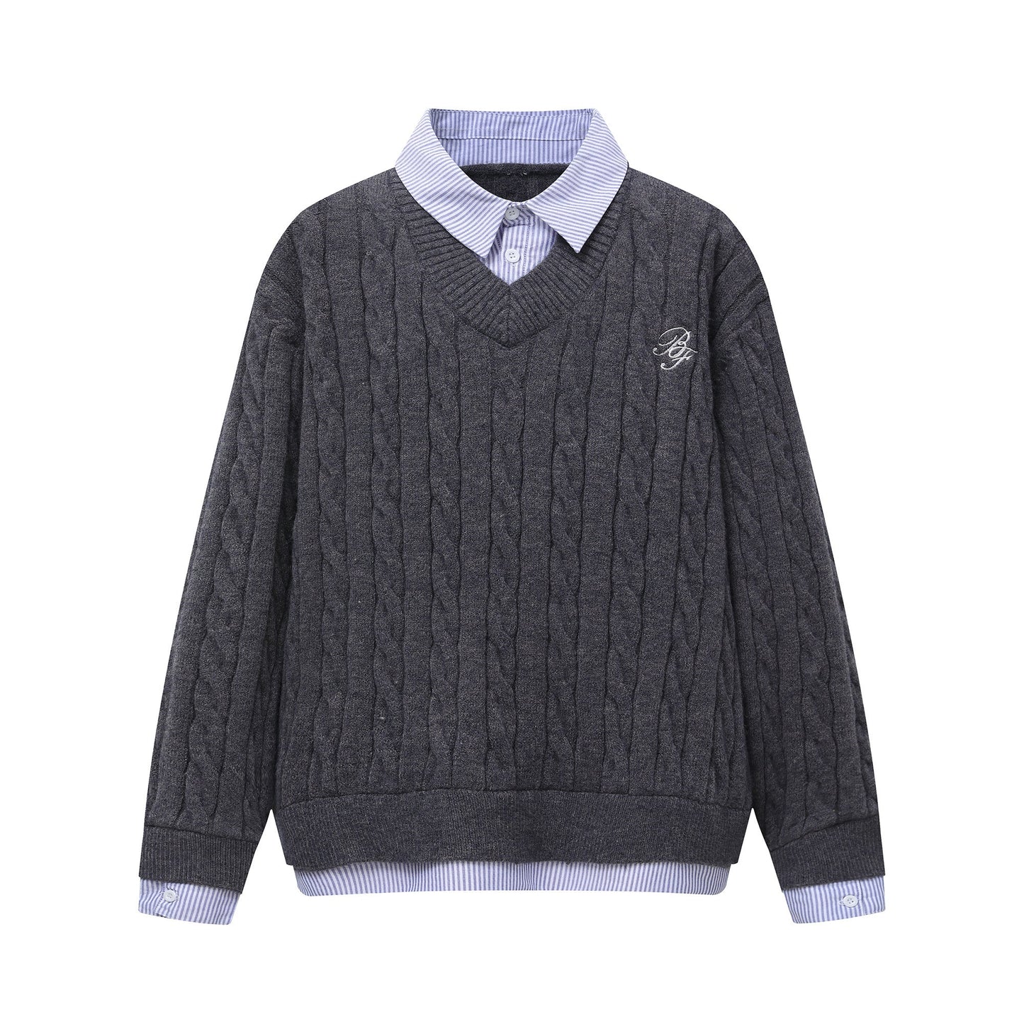 College Patchwork| Knit Polo Sweater - Luxuryurbanwear