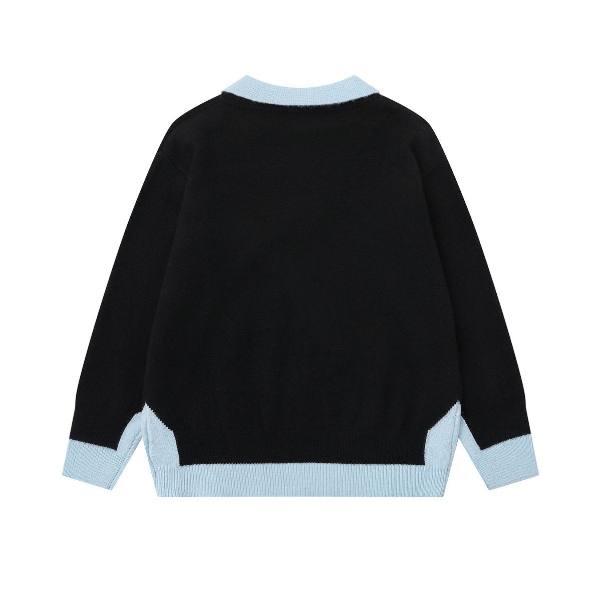 Classic Line | Contrast Collar Knit Polo Sweater - Luxuryurbanwear