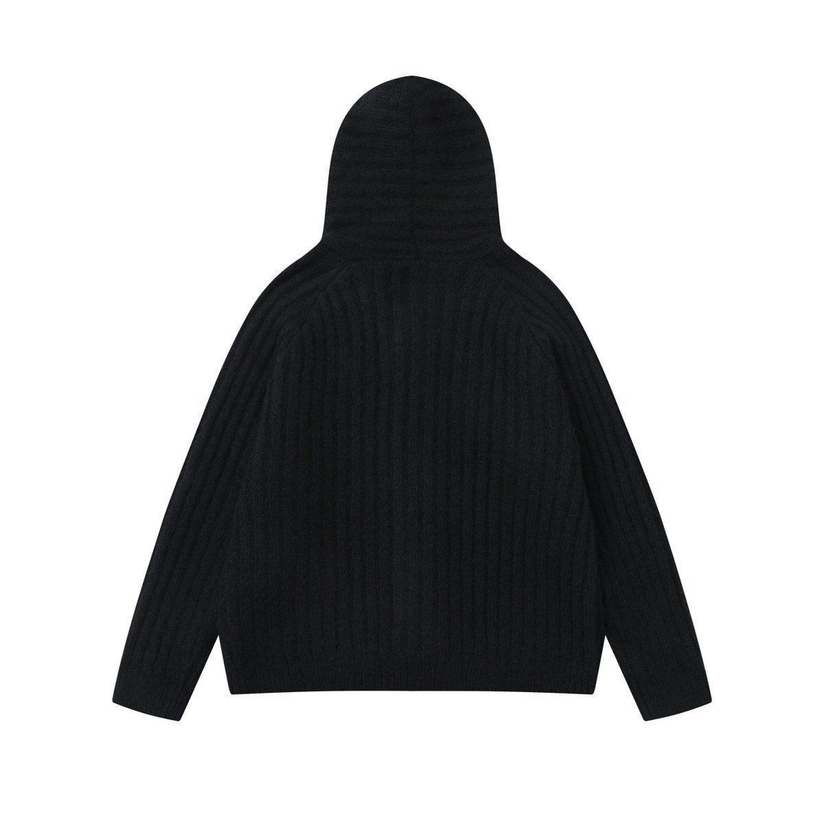 COZY LINE | Ribbed Knit Button Hoodie - Luxuryurbanwear