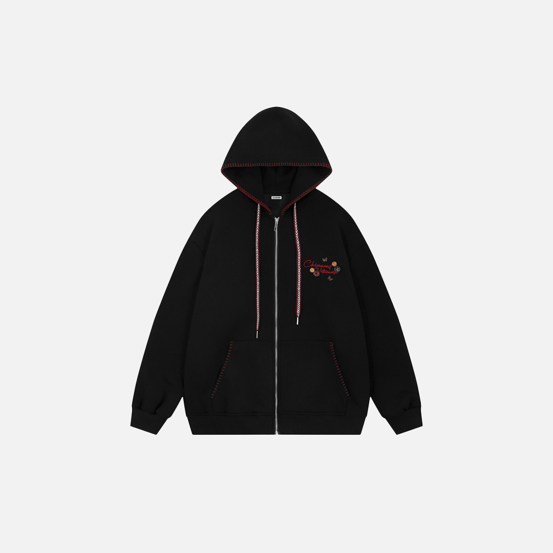 Stylish Trendy Hip Hop Buttoned Hooded Sweatshirt - Luxuryurbanwear