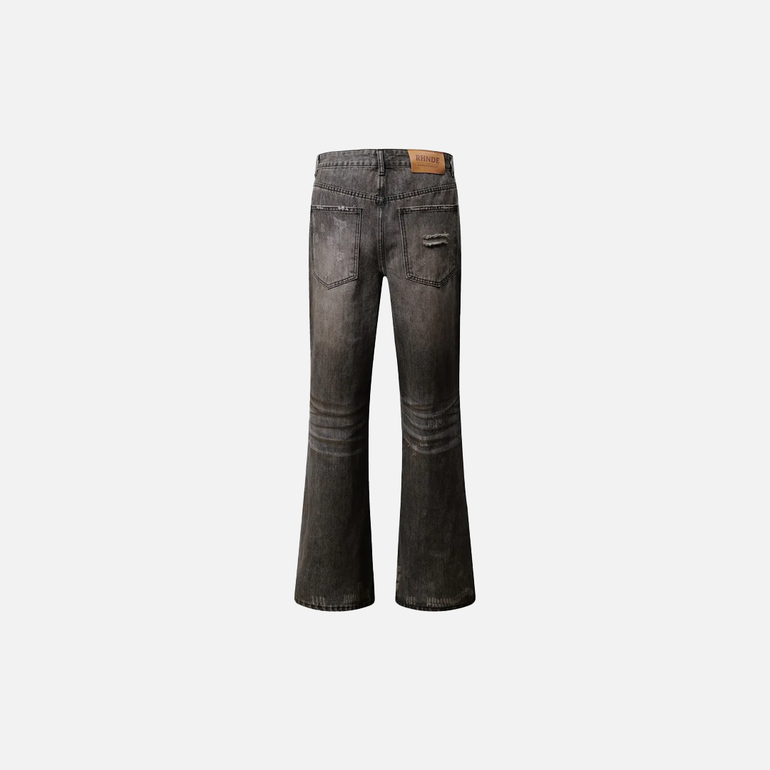 Men Scratch Distressed Ripped Straight Leg Jeans - Luxuryurbanwear