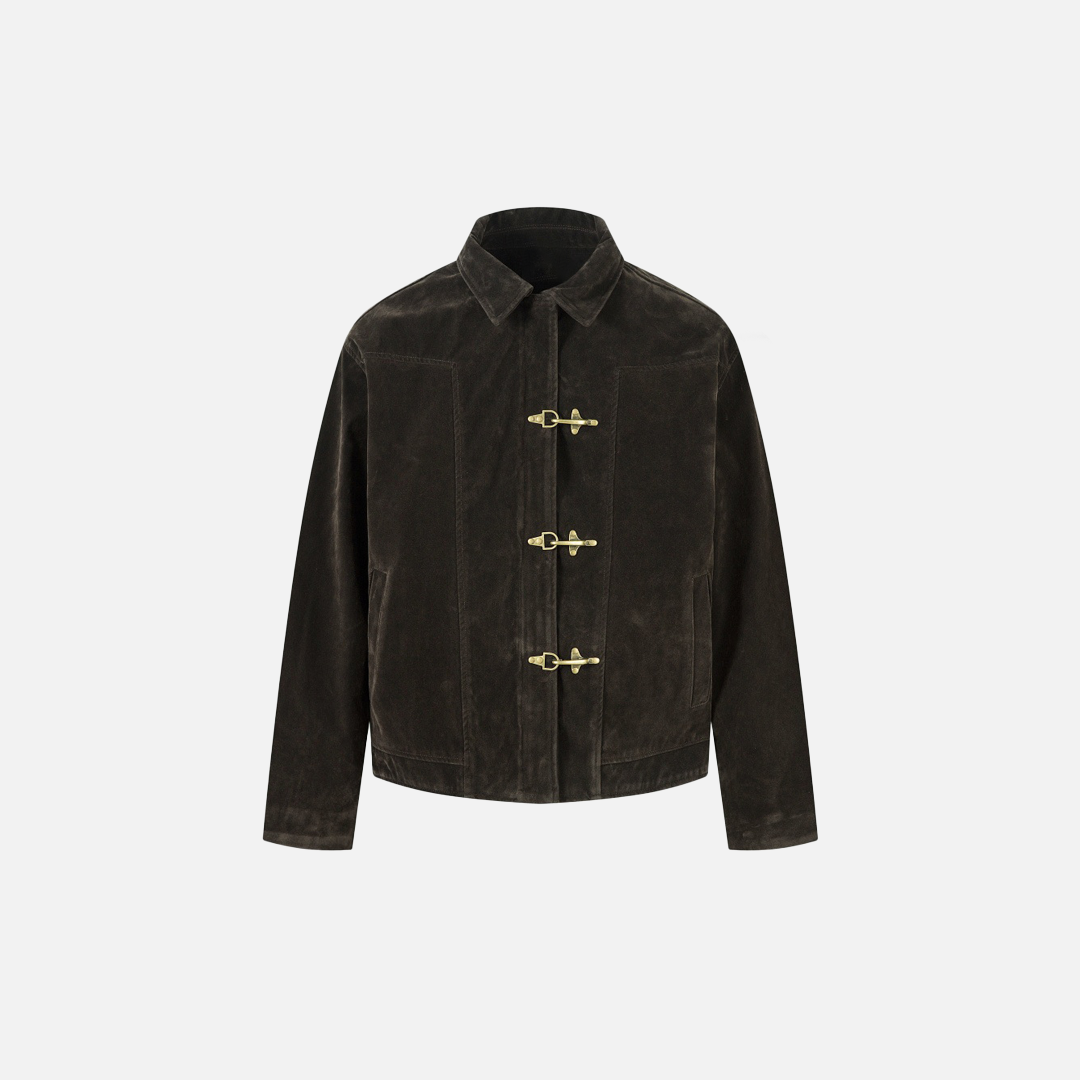 Stylish Casual Heavy Metal Buckle Design Jacket - Luxuryurbanwear