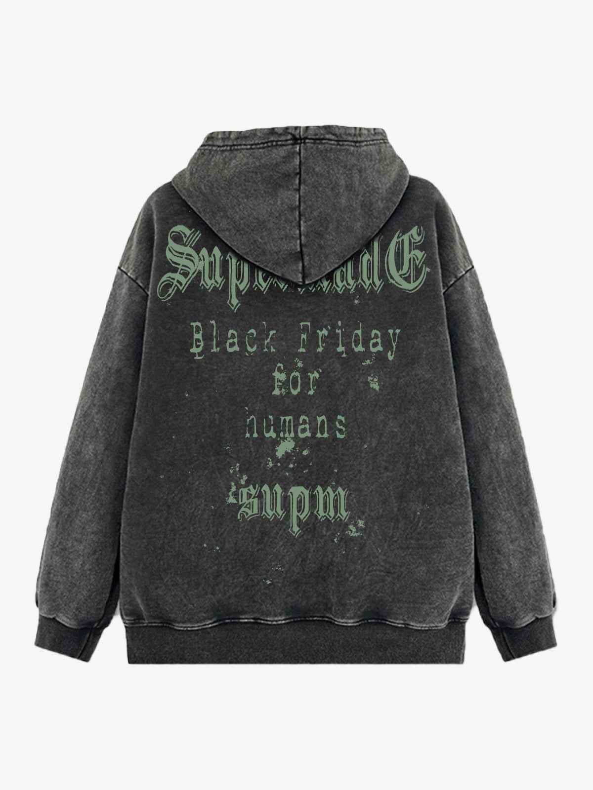 Gothic Skull Spider Web Graphic Hoodie