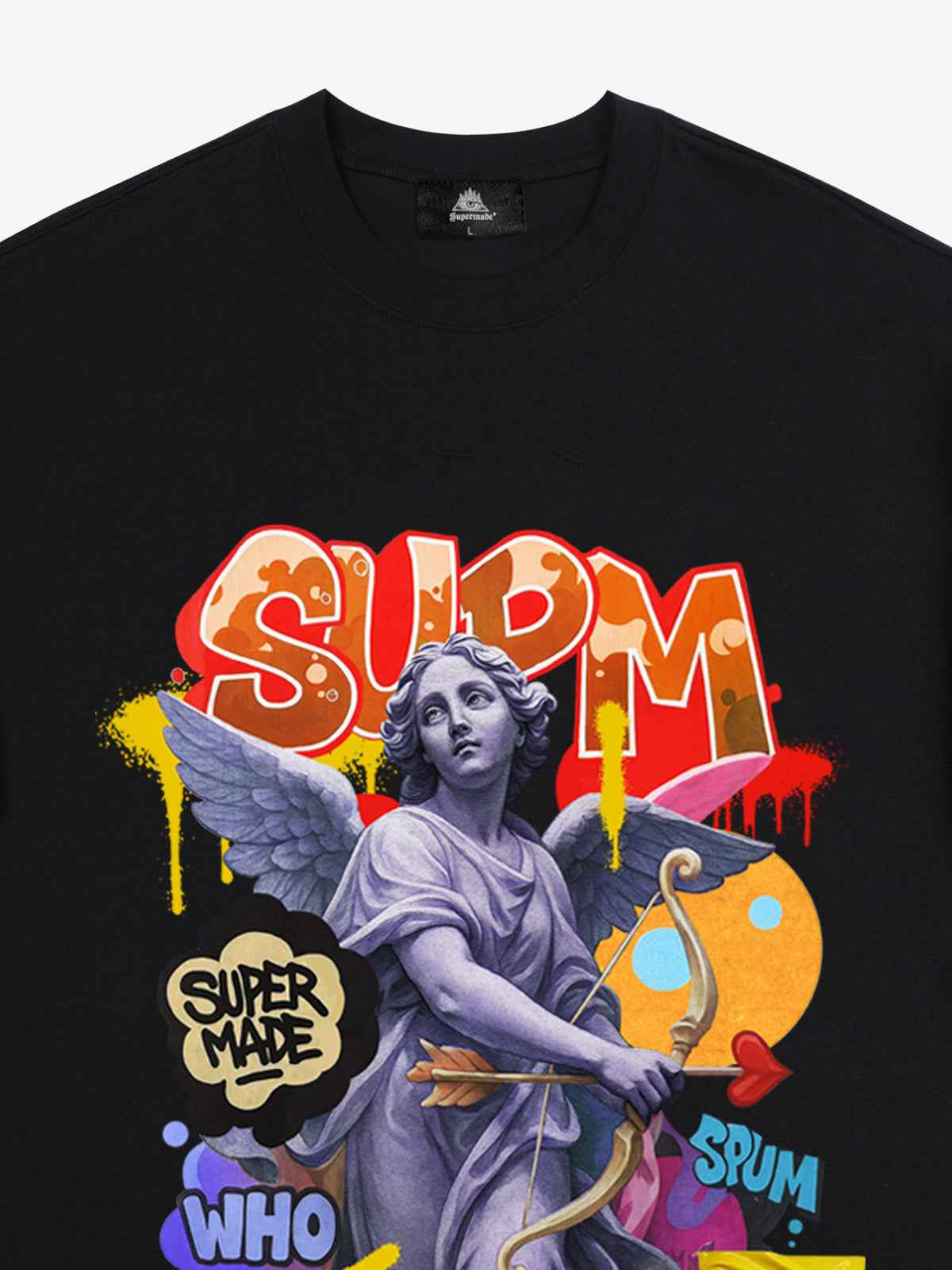 Retro Angel Statue Graffiti T-Shirt