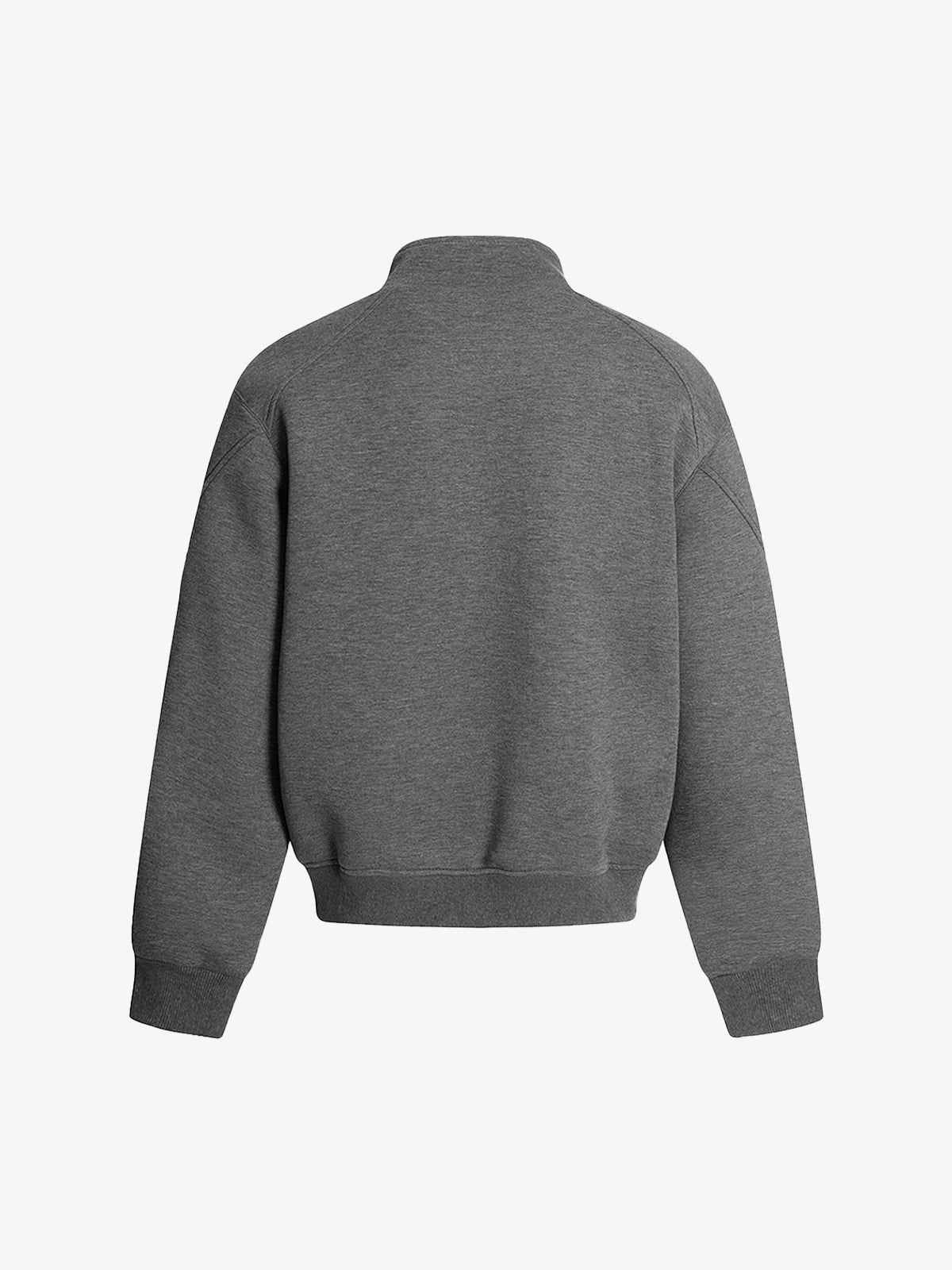 Panel Cut Stand Collar Zip Up Jacket