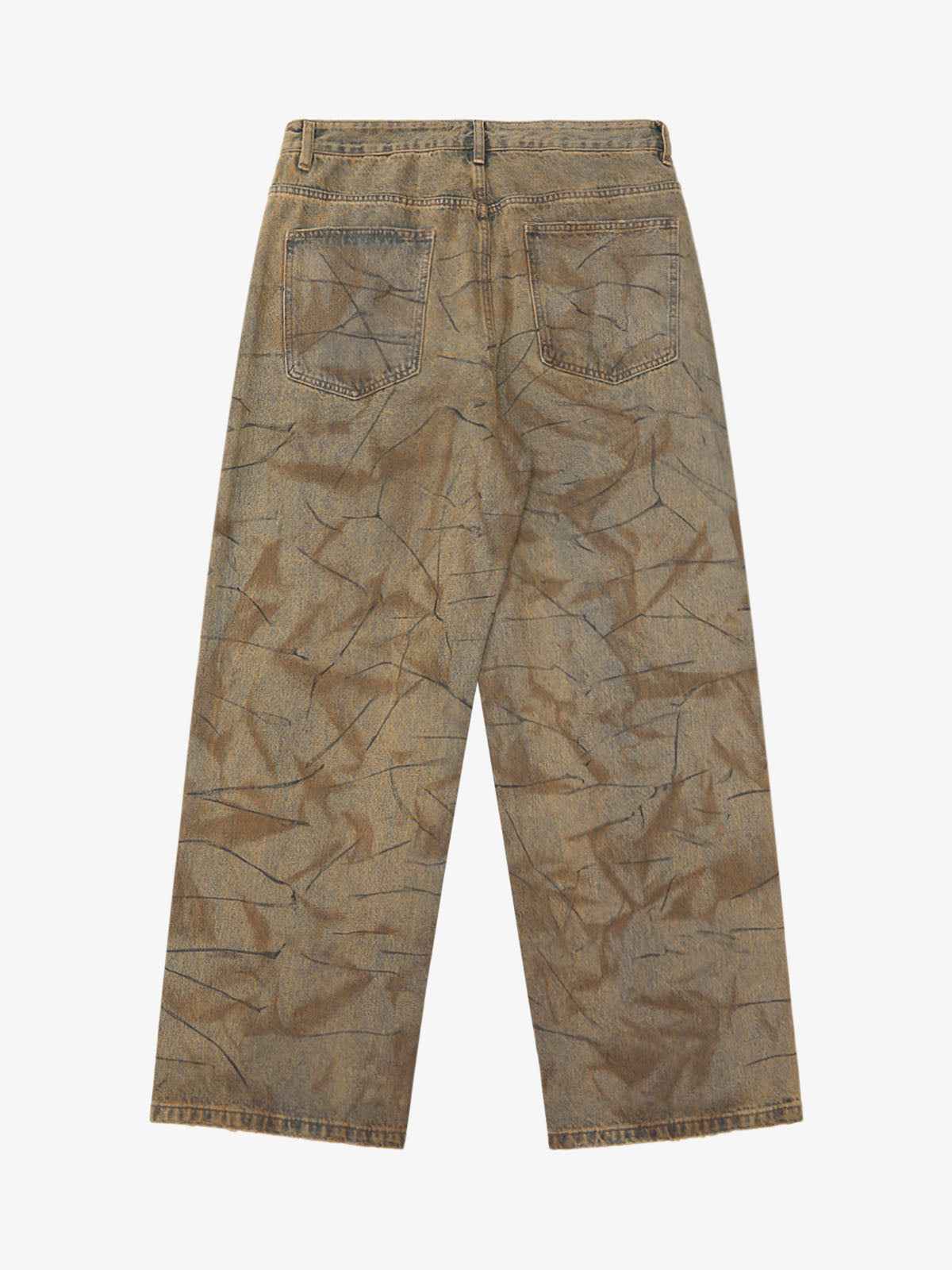Vintage Washed Distressed Copper-Dyed Jeans