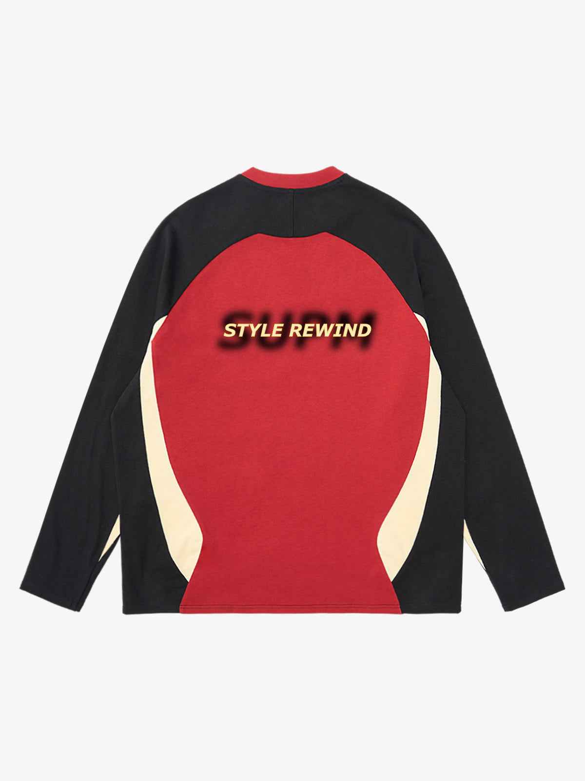 Original Retro Contrast Color Long-Sleeved T-Shirt