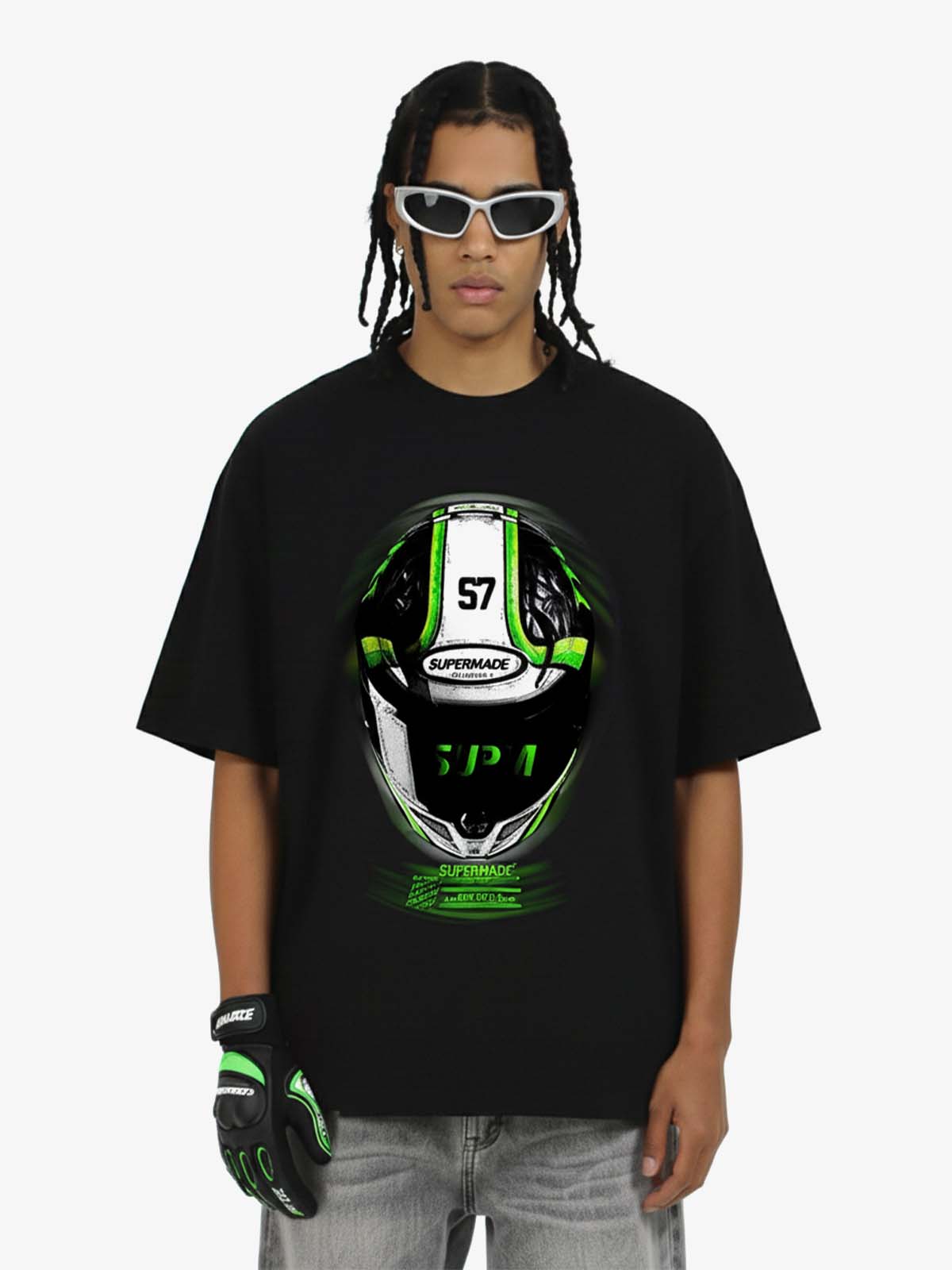 Motorcycle Helmet Graphic T-Shirt - Luxuryurbanwear