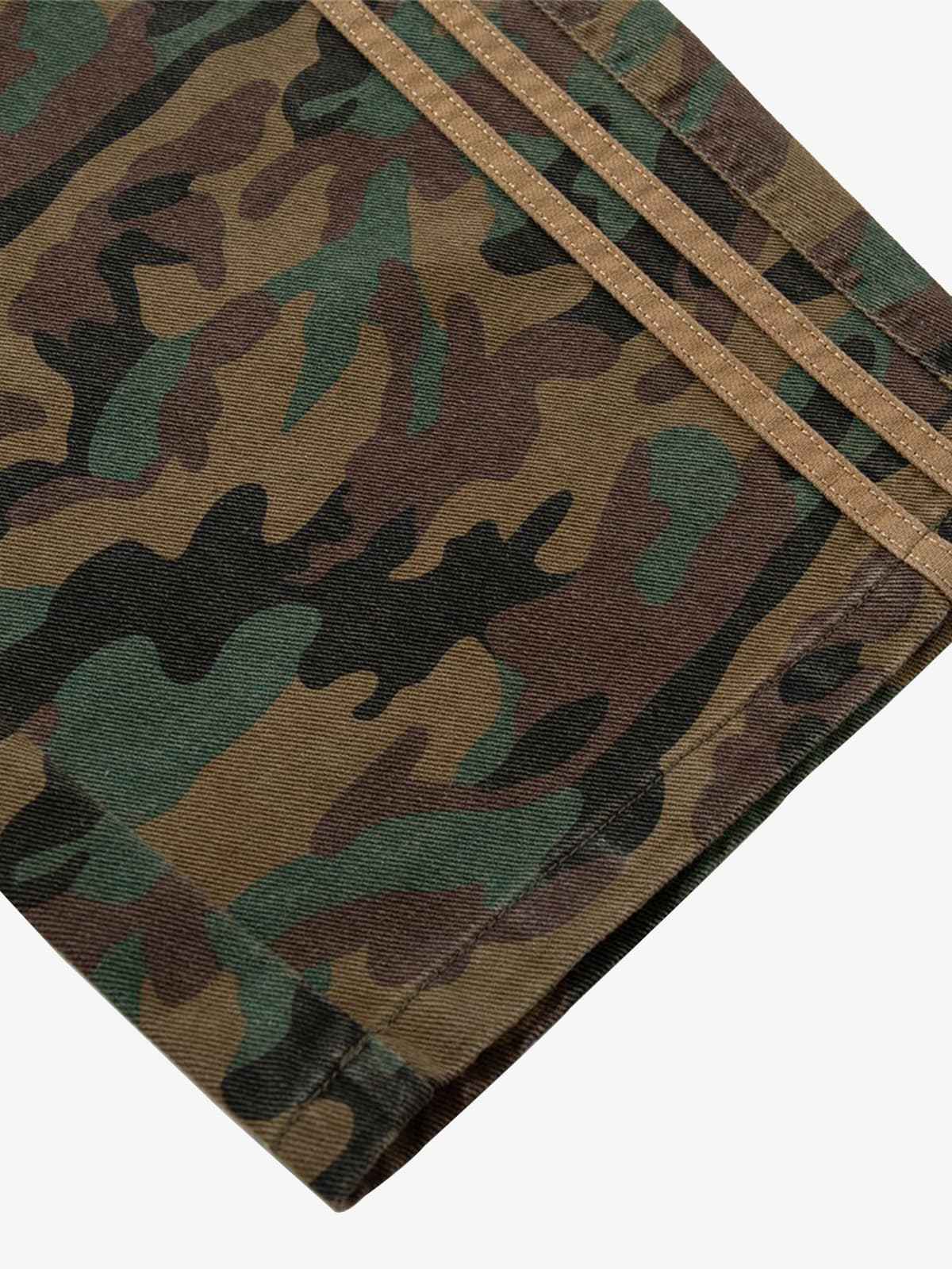 Street Camouflage Side-Striped Jeans