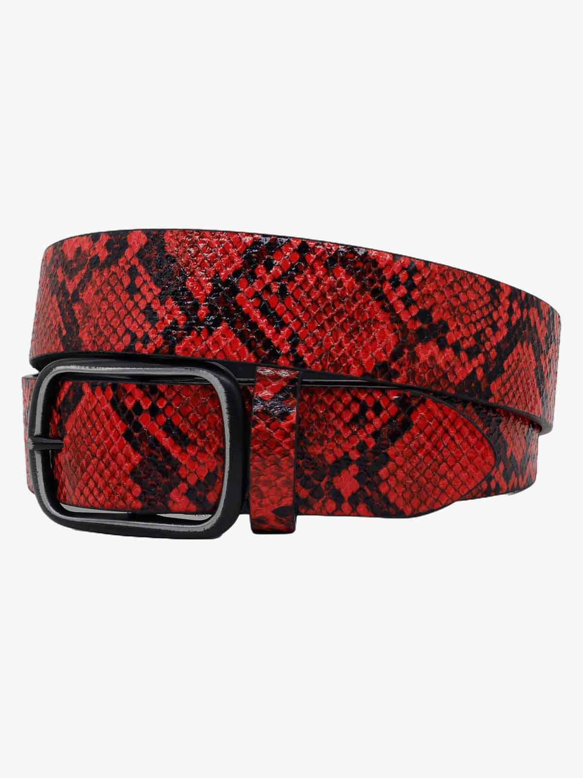 Animal-Print Faux Leather Belt