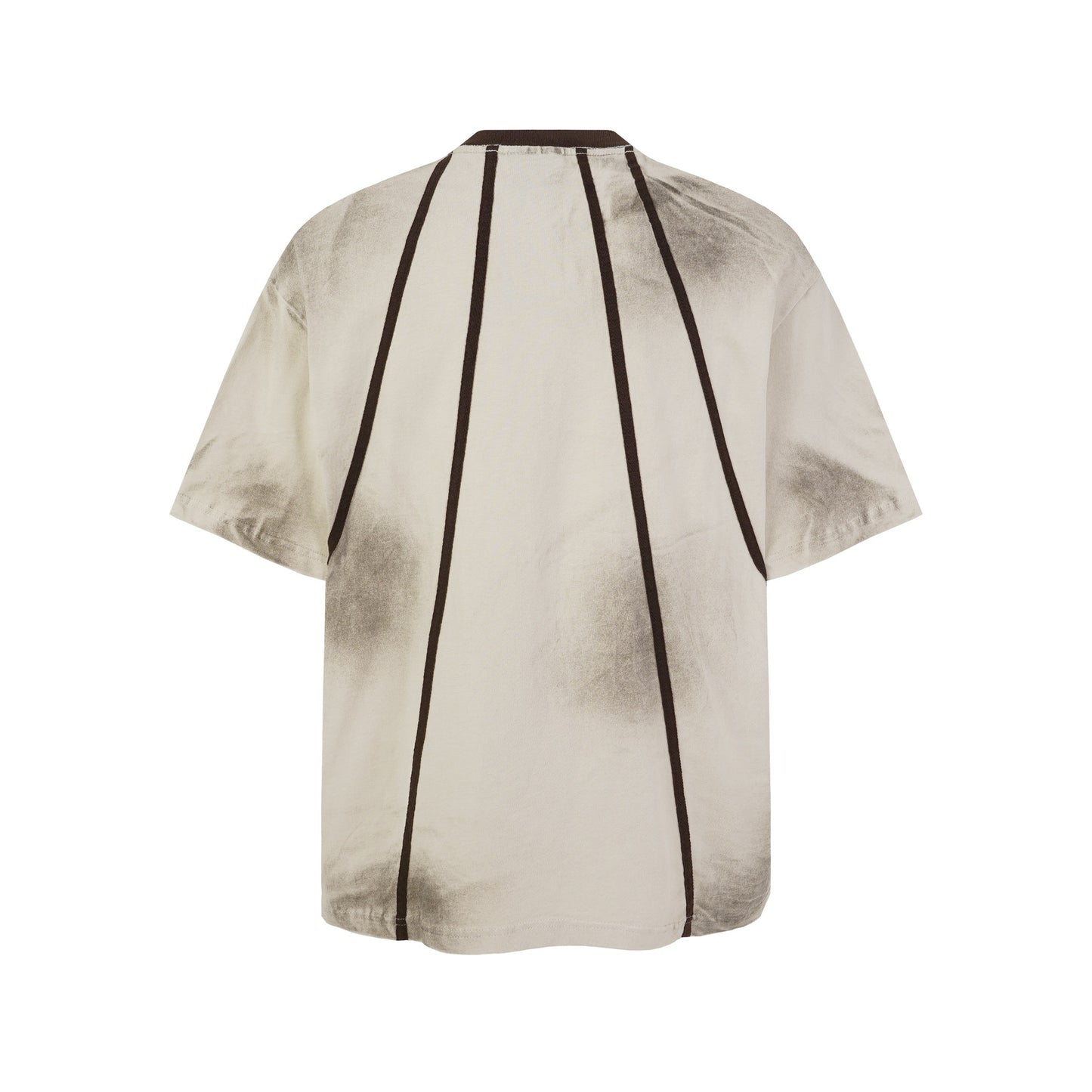 Line segmentation gradient short sleeved shirt