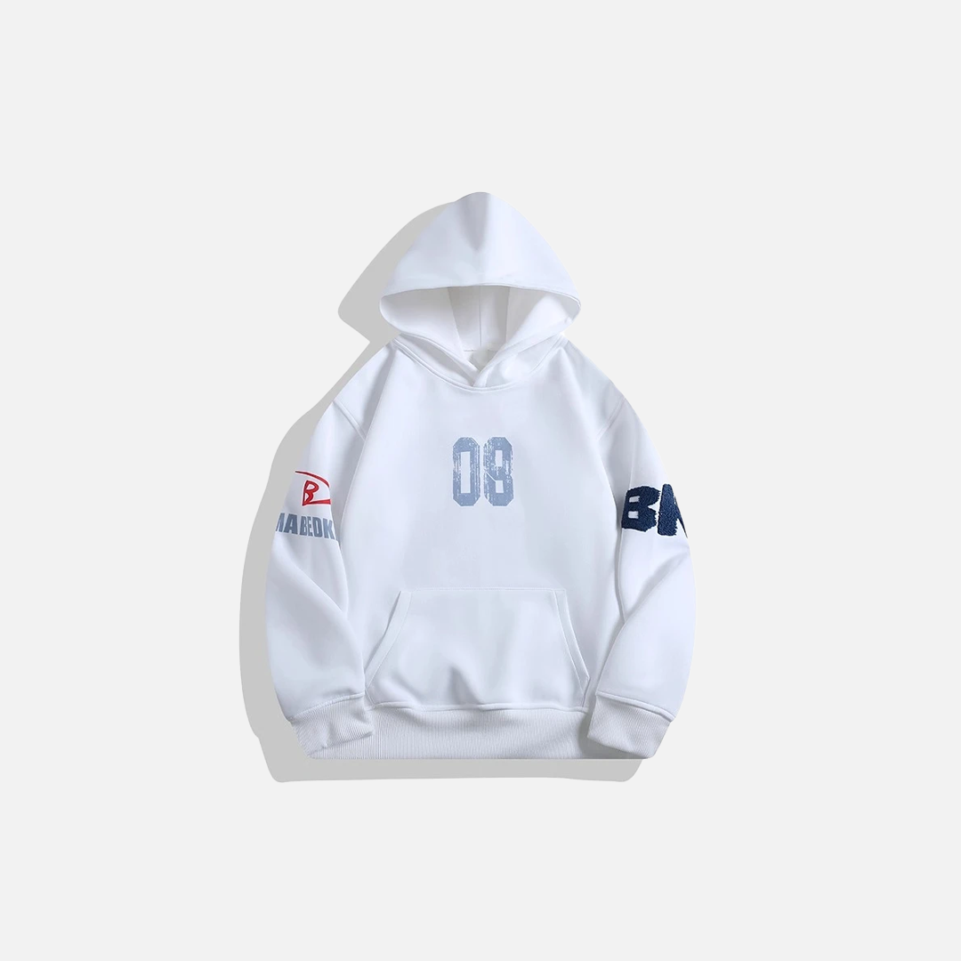 Insulated Embroidered American Style Letter Hoodie - Luxuryurbanwear