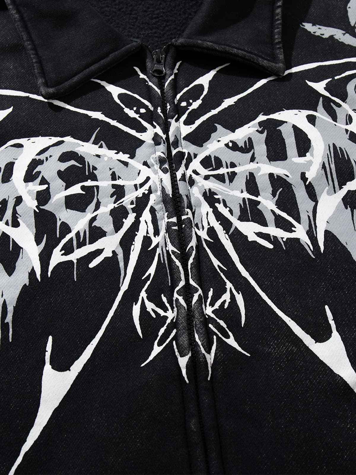 Punk Gothic Butterfly Graphic Streetwear Jacket