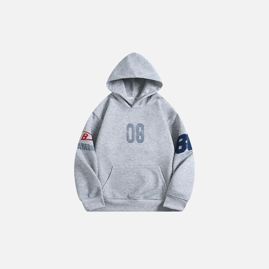 Insulated Embroidered American Style Letter Hoodie - Luxuryurbanwear