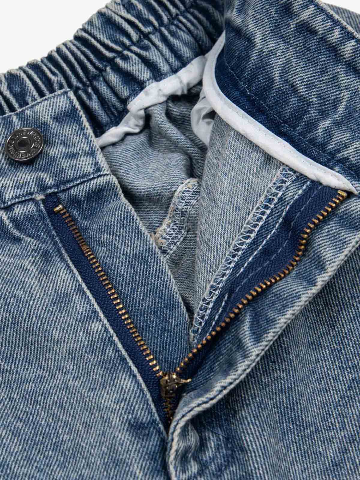 Fun Pattern Hand-Painted Print Denim Washed Jeans - Luxuryurbanwear