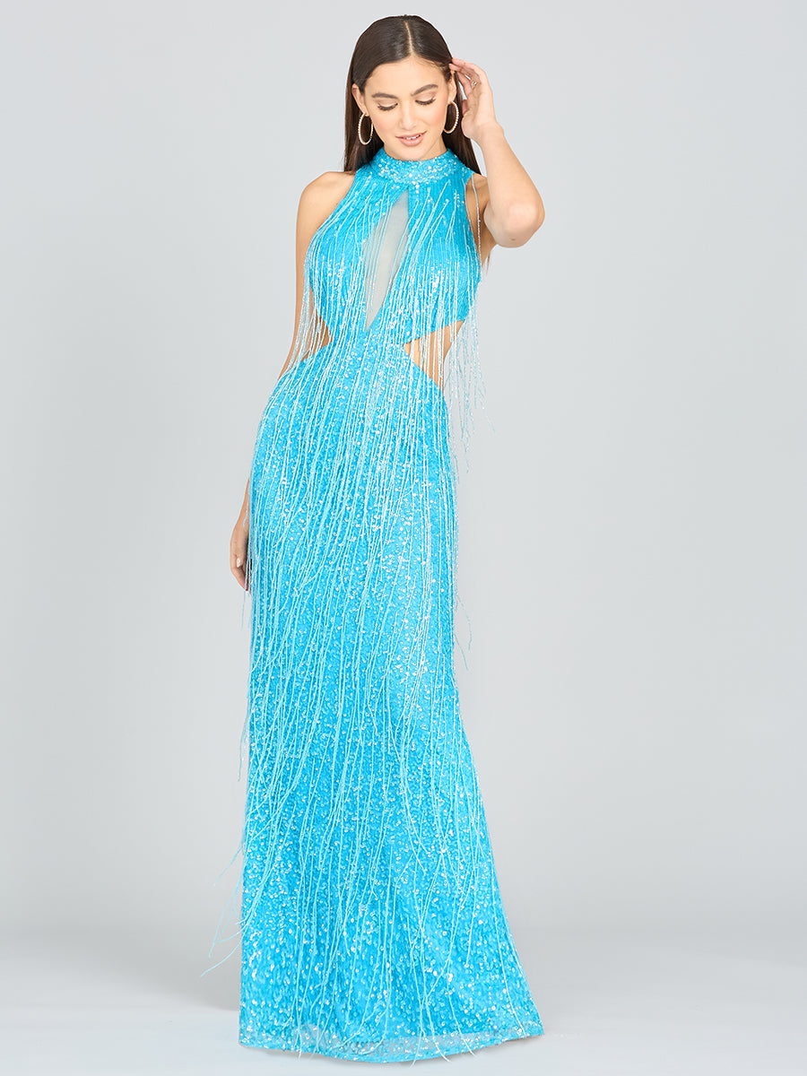 Carrie Fringe Beaded Dress - OUTLET
