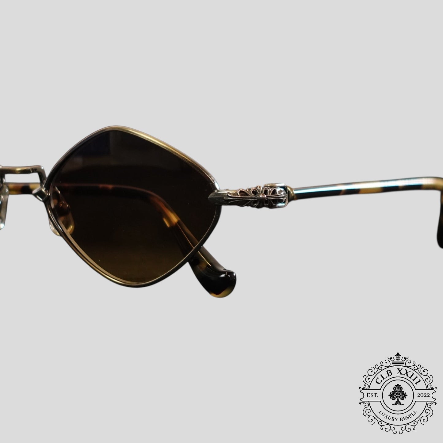 Chrome Hearts Diamond Dog Sunglasses in Tortoise
