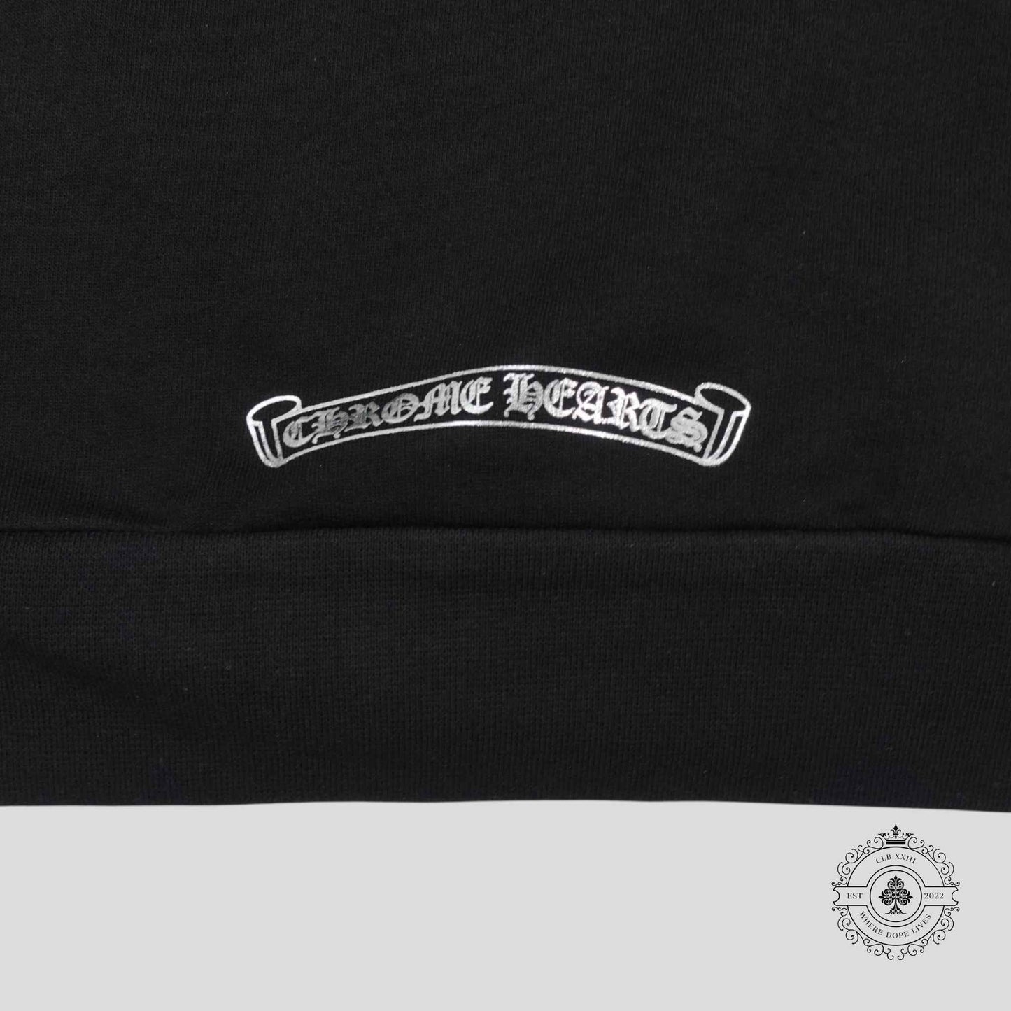 Chrome Hearts 1988 Vertical Logo Hoodie in Black/Silver