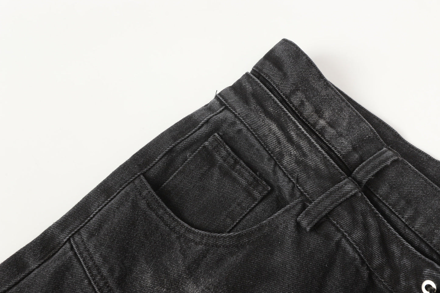 Lace-Up Destroyed | Stacked Jeans - Luxuryurbanwear