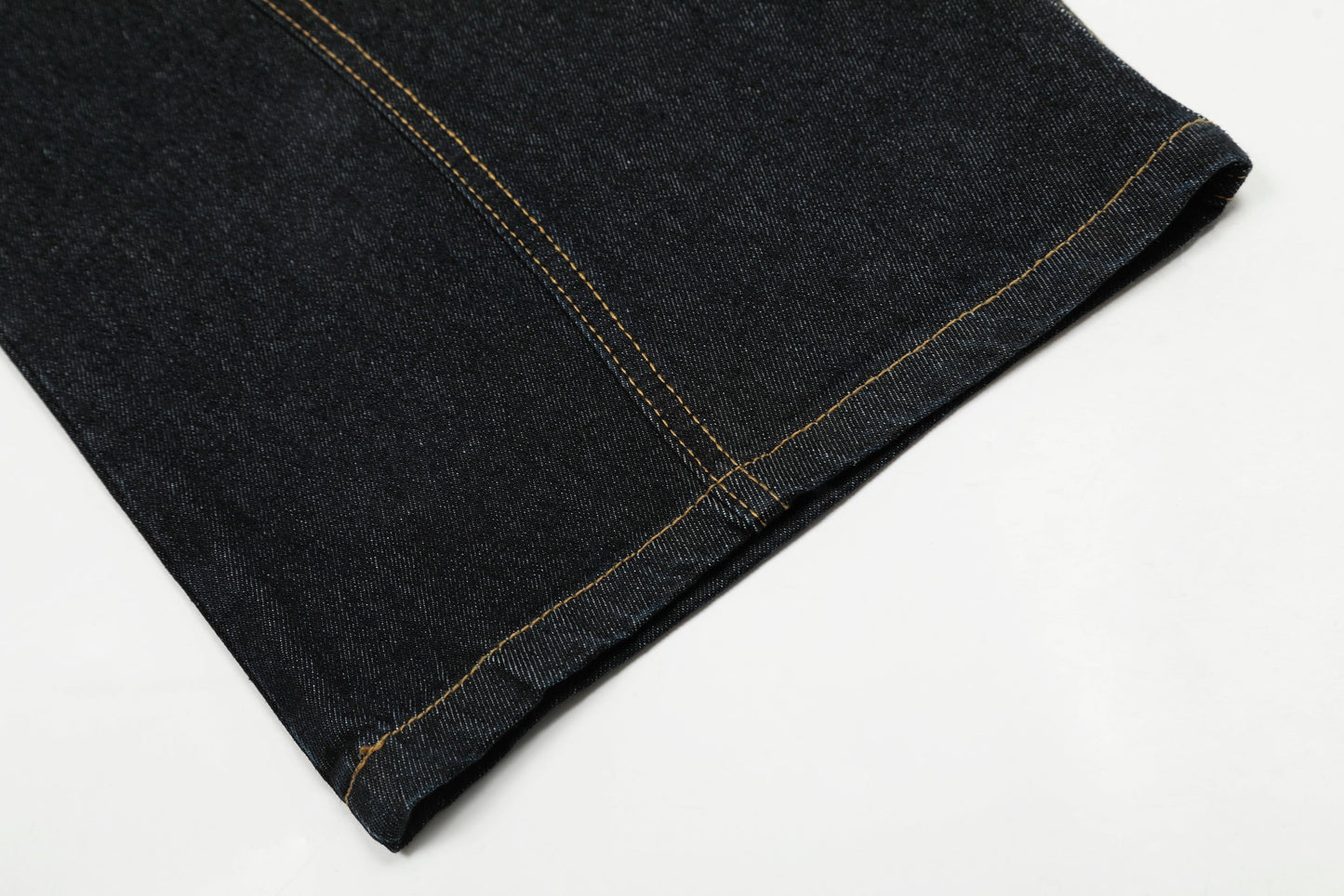 Gingham Tie Barrel Baggy Jeans - Sculptural Gingham Detail Denim | LuxuryUrbanwear - Luxuryurbanwear