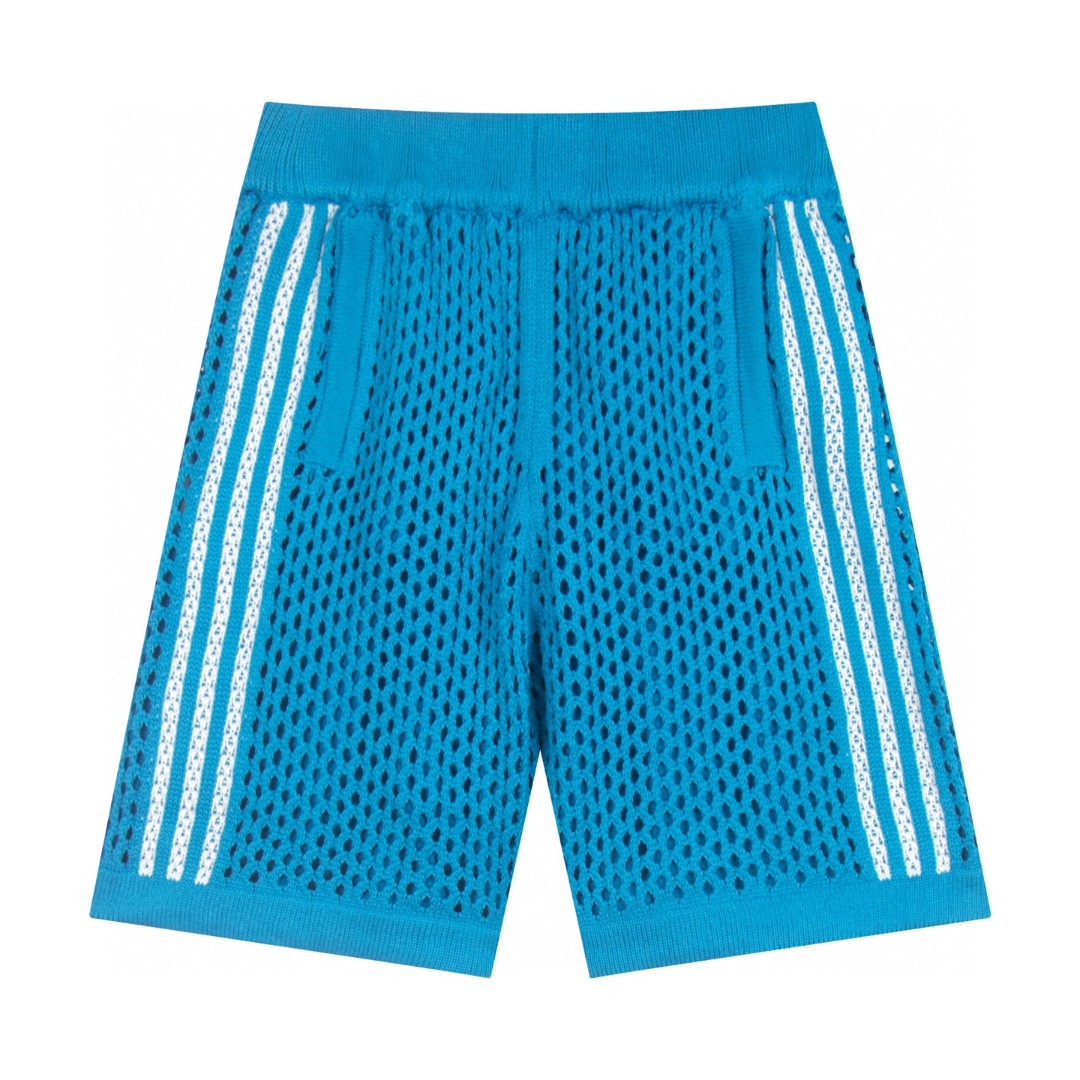 Mesh Stripe Knit | Baggy Shorts - Luxuryurbanwear