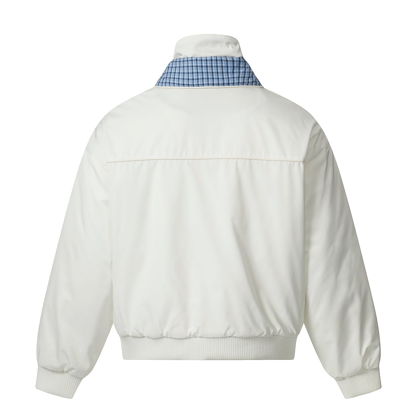 Plaid-Lined Patch| Stand Collar Jacket - Luxuryurbanwear