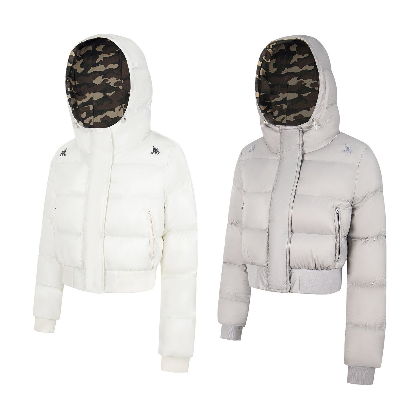 Urban Bloom | Camo Lined Puffer Jacket - Luxuryurbanwear
