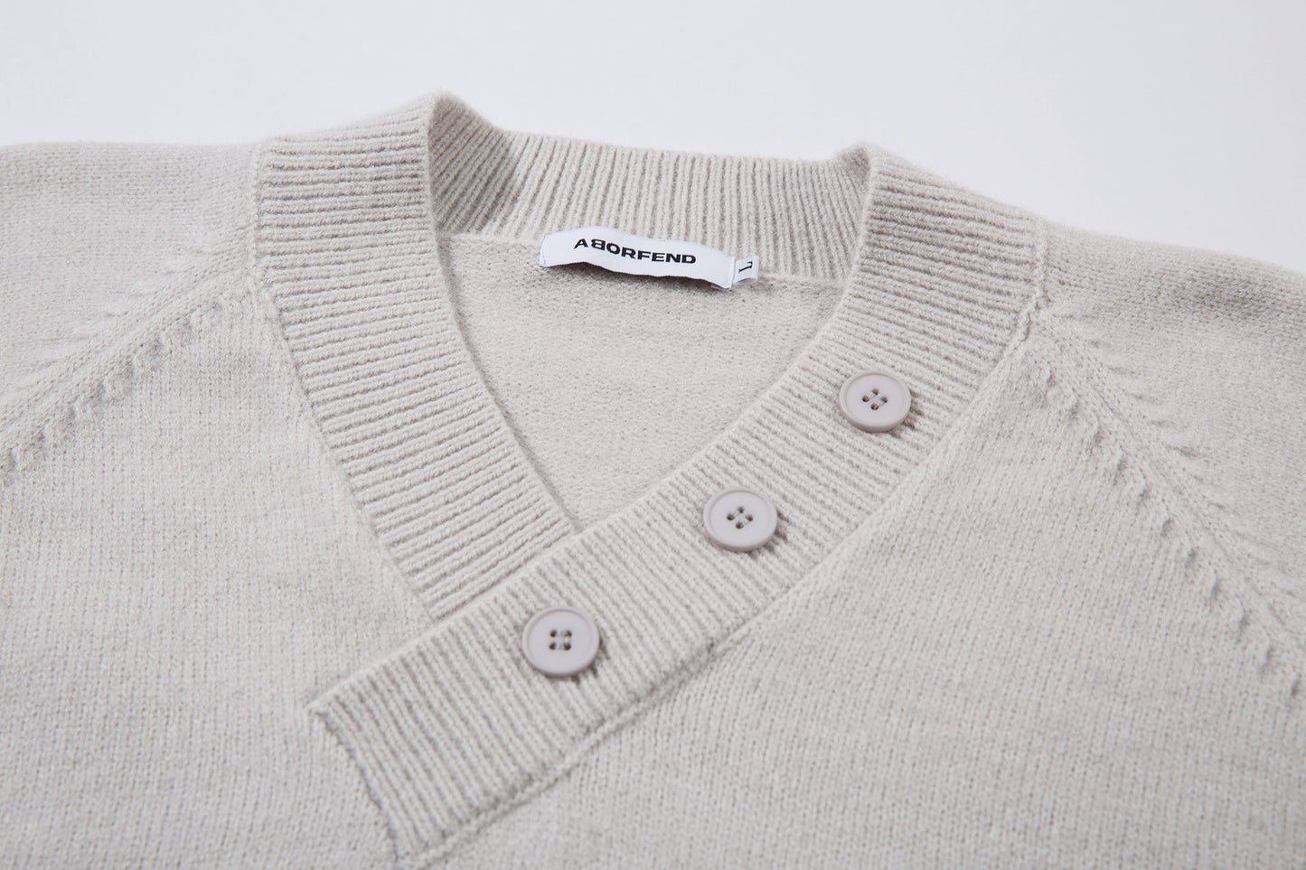 Varsity Button | Mock Neck Knit Sweater - Luxuryurbanwear