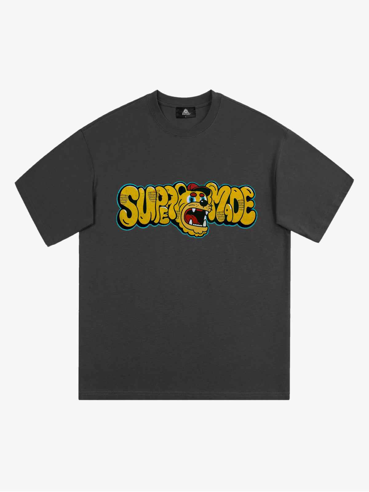 Street Graffiti Trendy Tiger Head Font T-Shirt