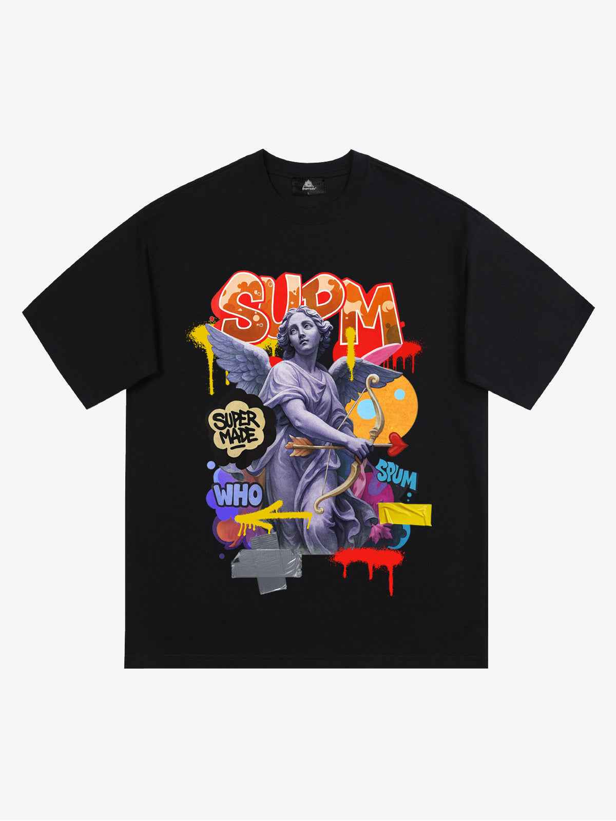 Retro Angel Statue Graffiti T-Shirt
