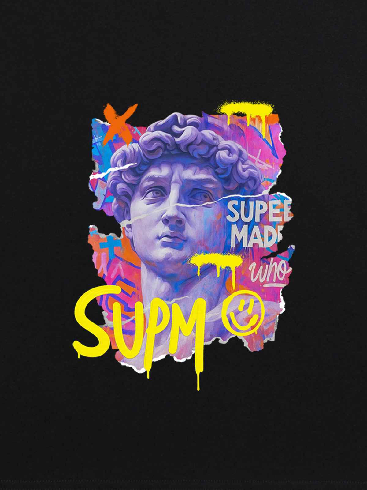David Sculpture Vibrant Graffiti Art T-Shirt