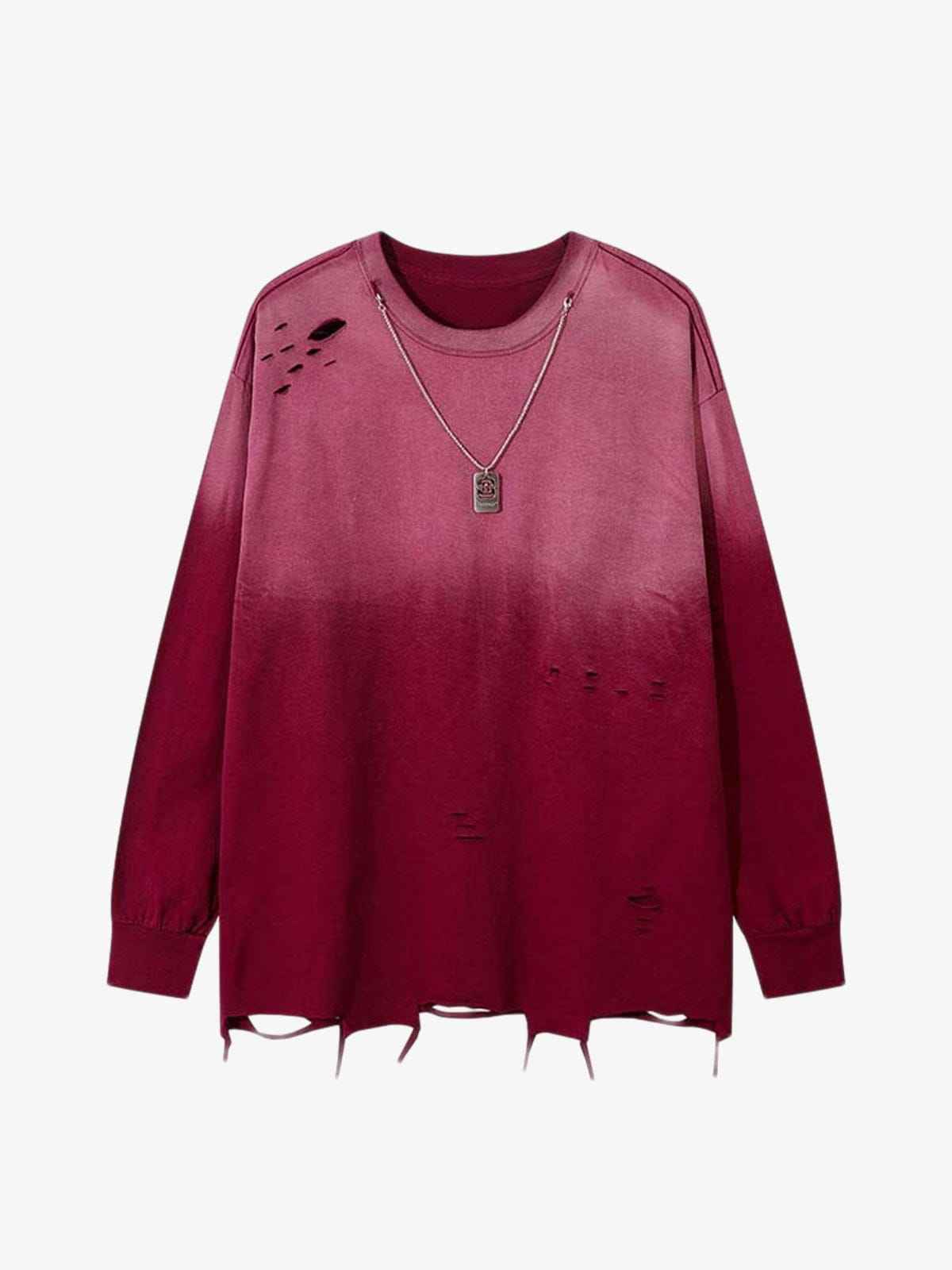 Long Sleeve Holey Fade