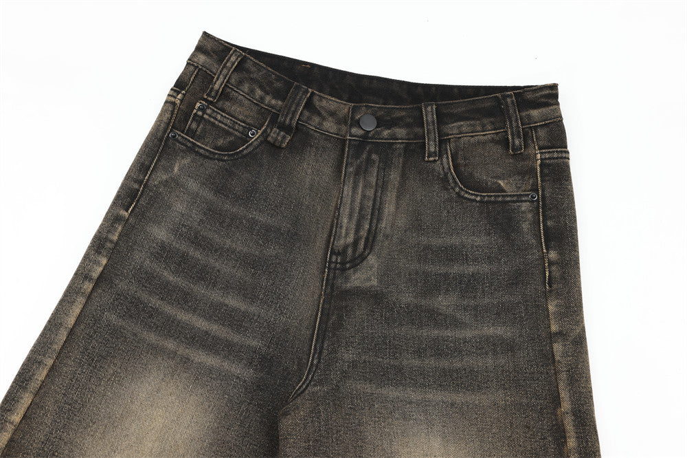 Acid Wash Knee-Lenght Jorts - Luxuryurbanwear