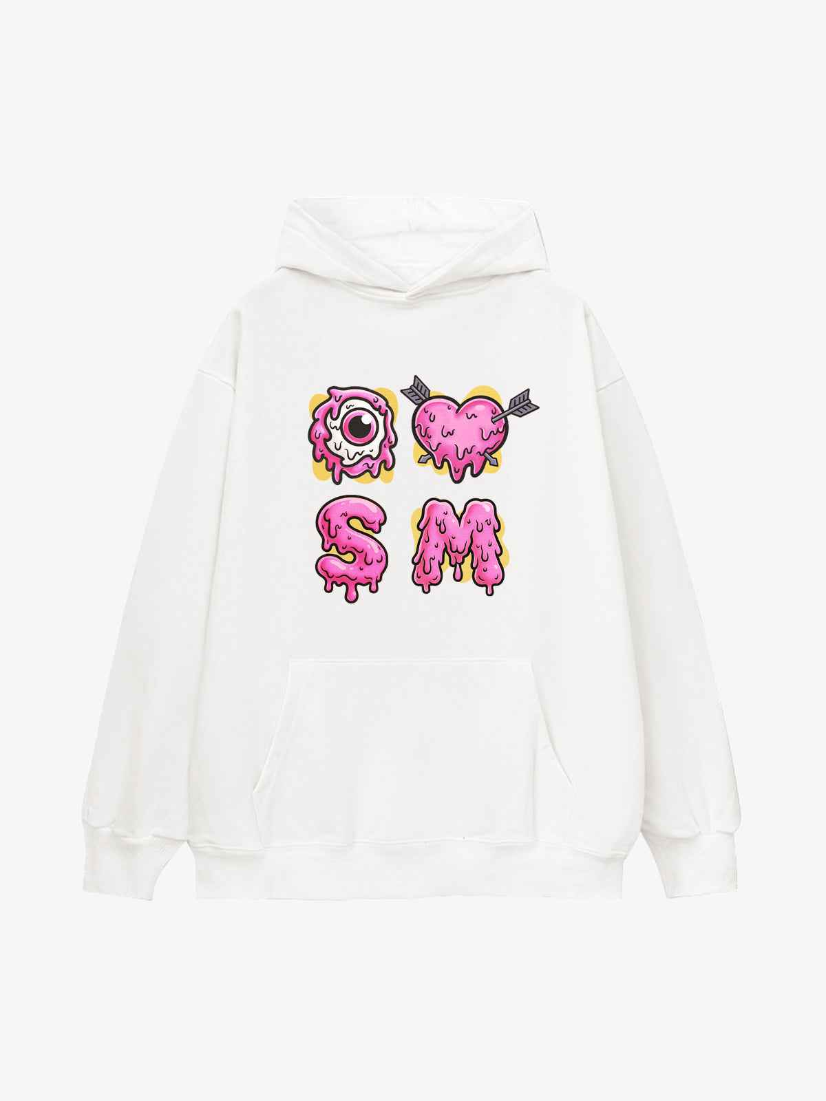 Street Dripping Letter Eyeball Graffiti Hoodie