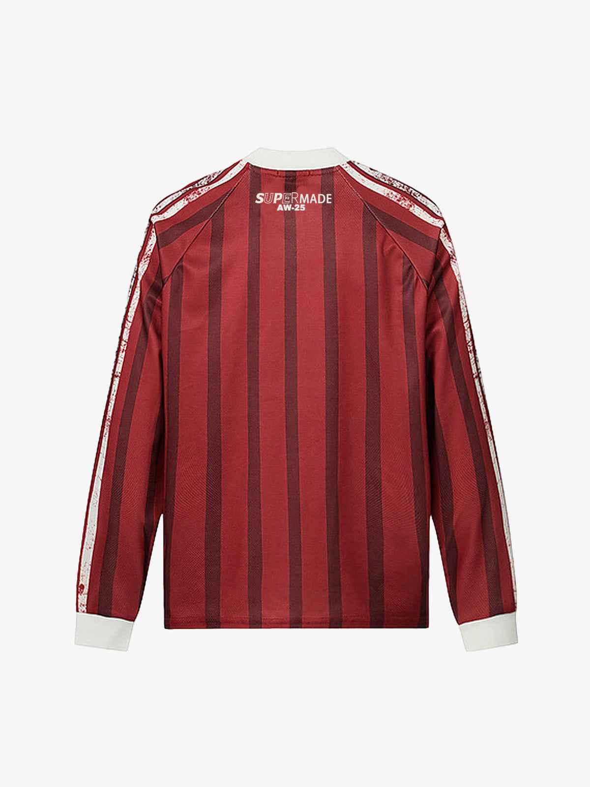 Retro Striped 88 Print Graphic Jersey Long-Sleeved T-Shirt