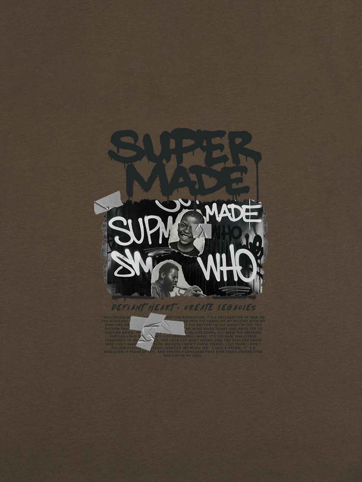 Streetwear Graffiti Character Collage Graphic T-Shirt