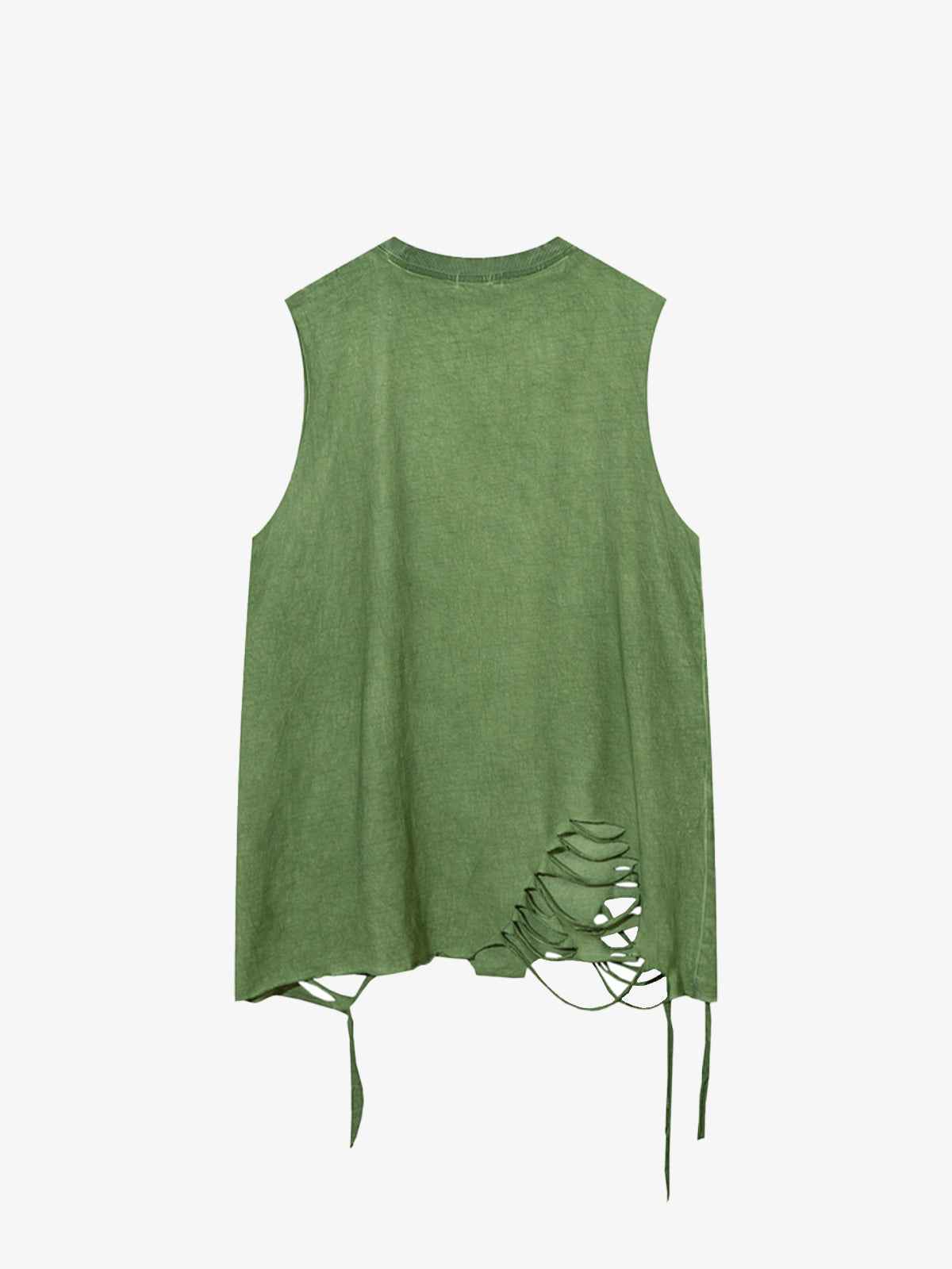 Street Ripped Vest with Detachable Necklace