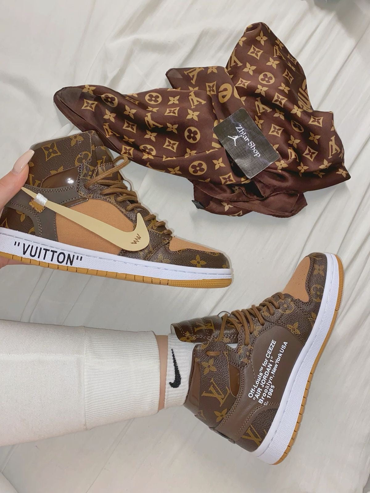 Custom Air Jordan 1 x LV Logo