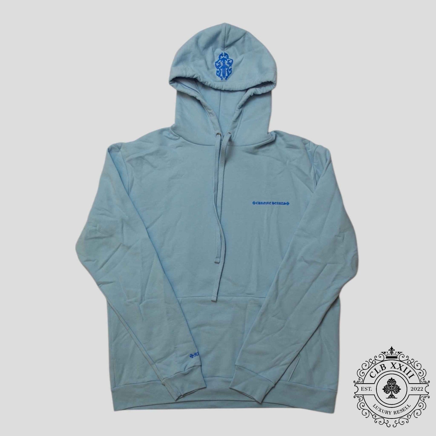 Chrome Hearts Art Basel Vine Dagger Hoodie in Baby Blue
