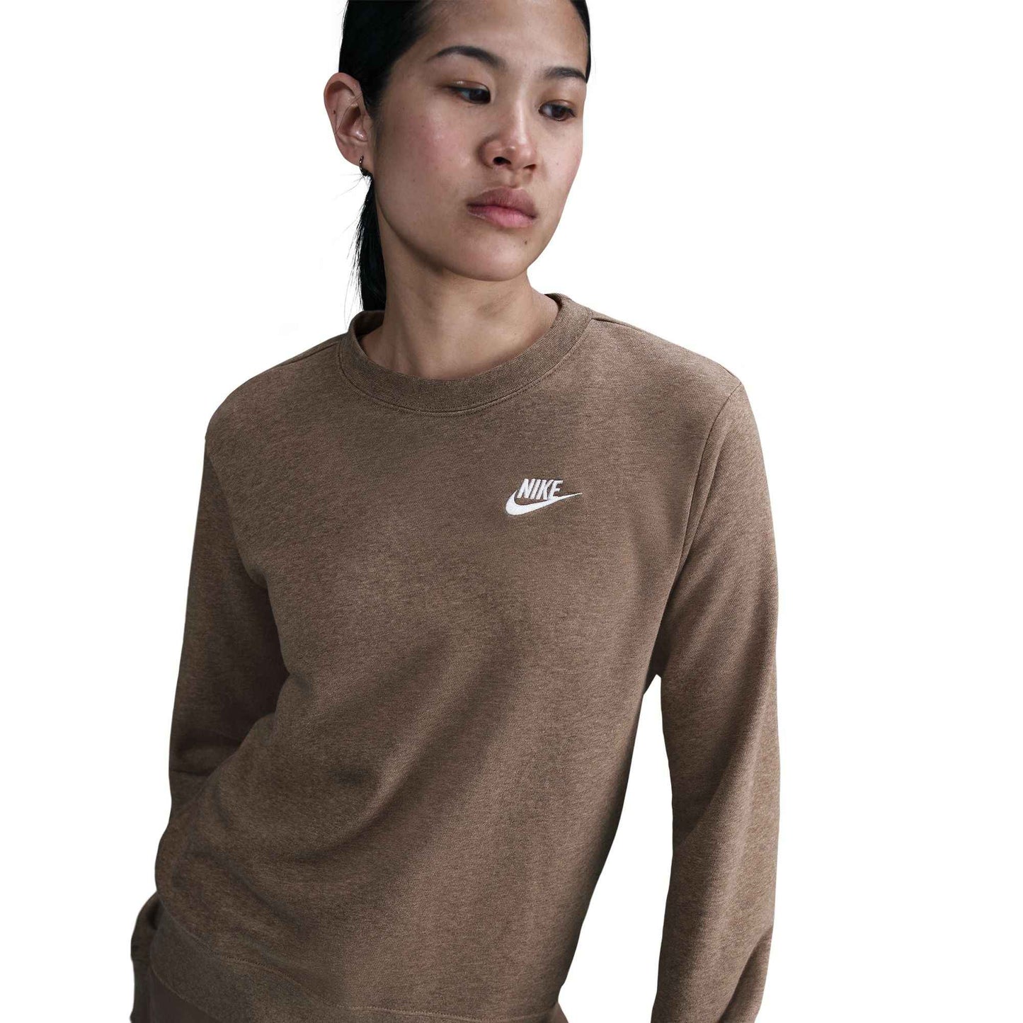 Nike Women's Sportswear Club Fleece Crewneck - Mink Brown