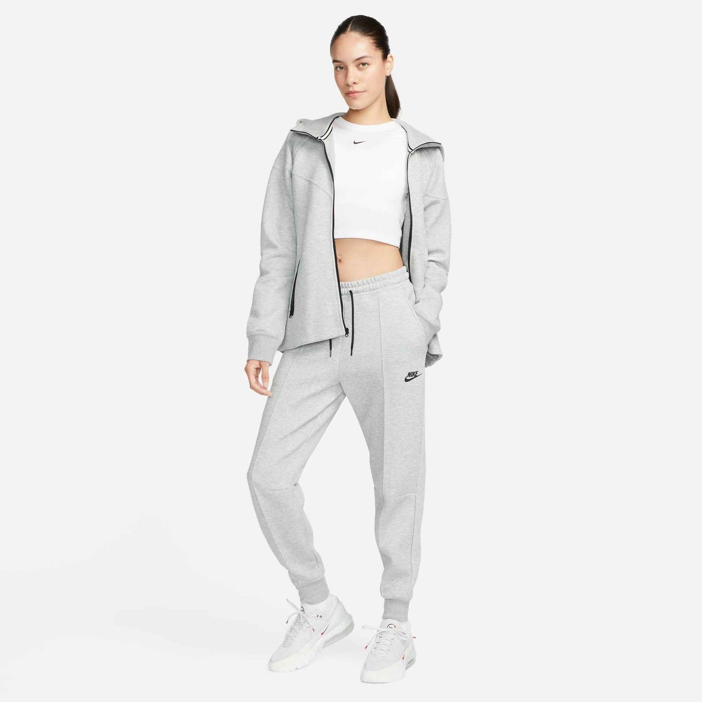 Nike Womens Sportswear Tech Fleece - Dark Grey Heather/Black