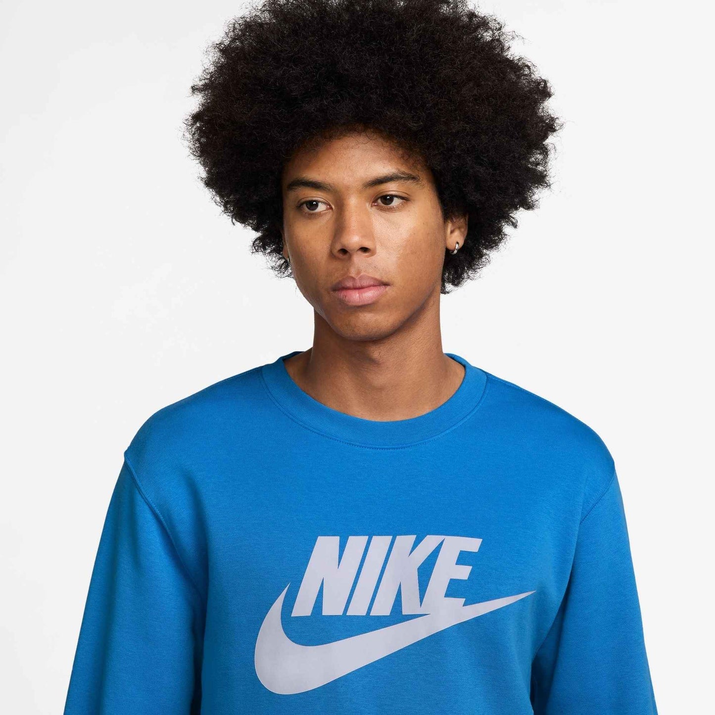 Nike Mens Club Fleece Crewneck - Photo Blue