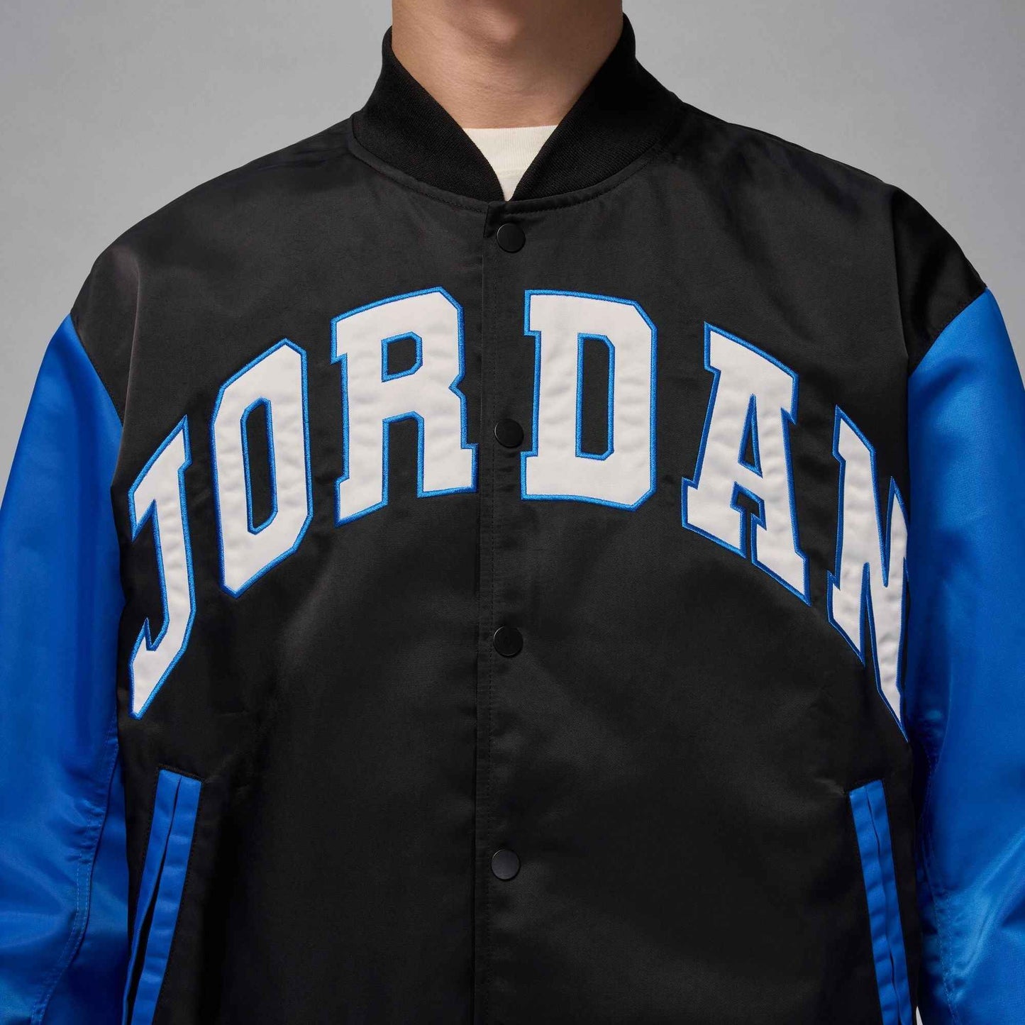 Air Jordan Mens Collegiate Varsity Jacket - Black/Sport Blue