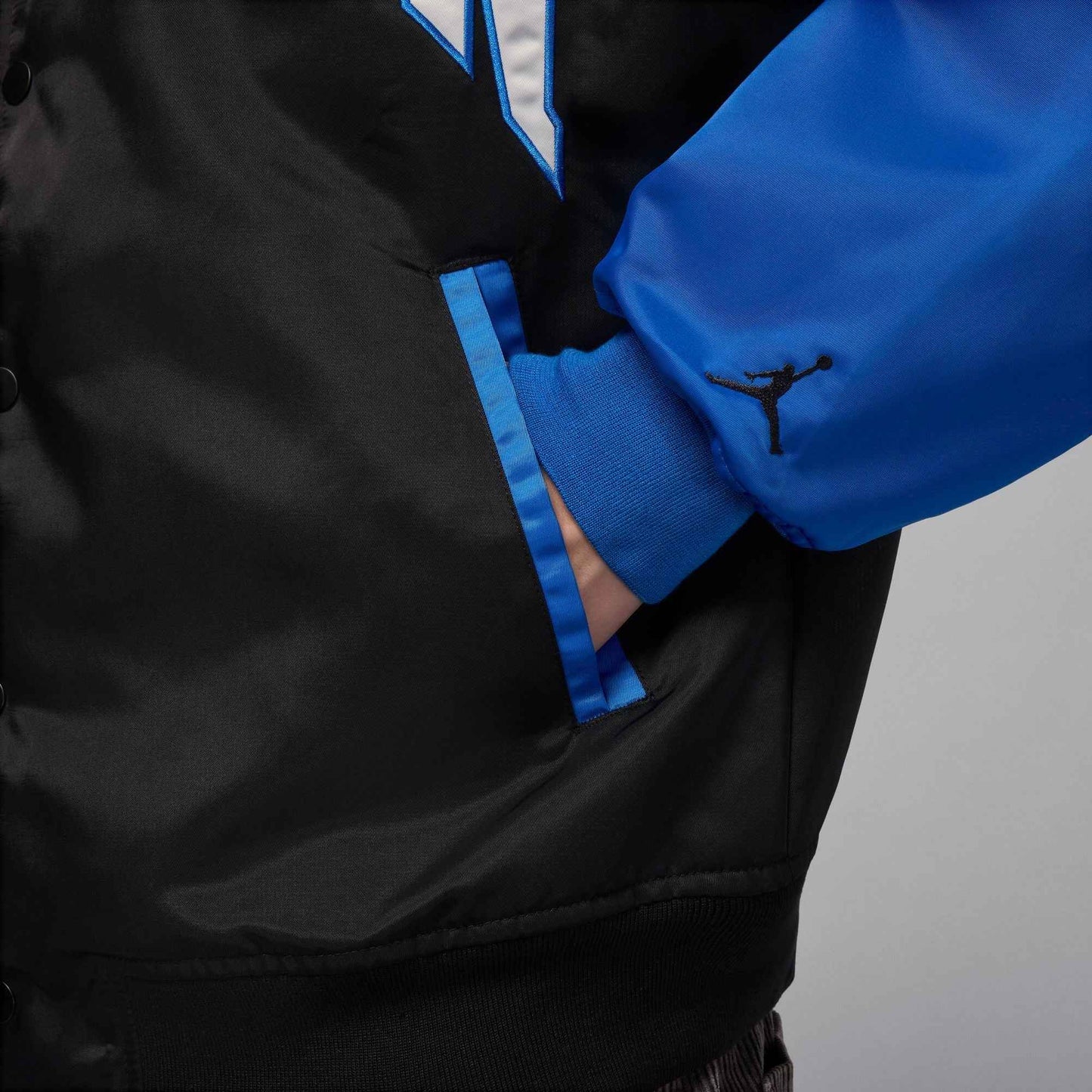 Air Jordan Mens Collegiate Varsity Jacket - Black/Sport Blue