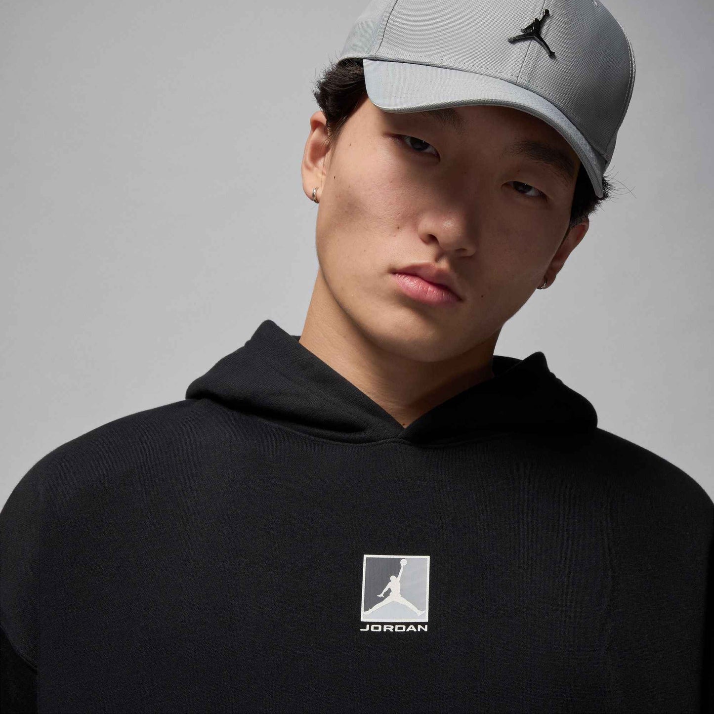 Air Jordan Mens Graphic Pullover Hoodie - Black/White