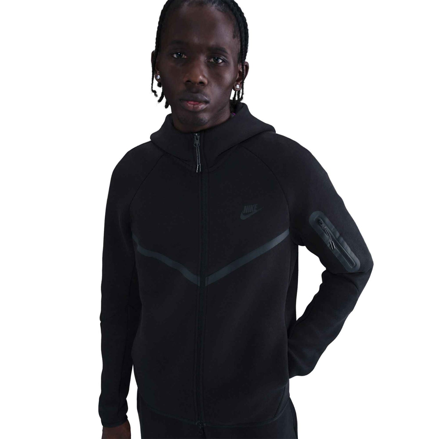 Nike Mens Tech Fleece Full Zip Runner Jacket - Black